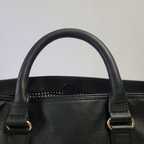 Kate Spade New York Primrose Hill Goldie Bow Satchel Black Leather Handbag Purse - Picture 14 of 16